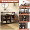 Rustic Brown Sideboard Cabinet 39 Inch with Adjustable Shelves & Storage Doors
